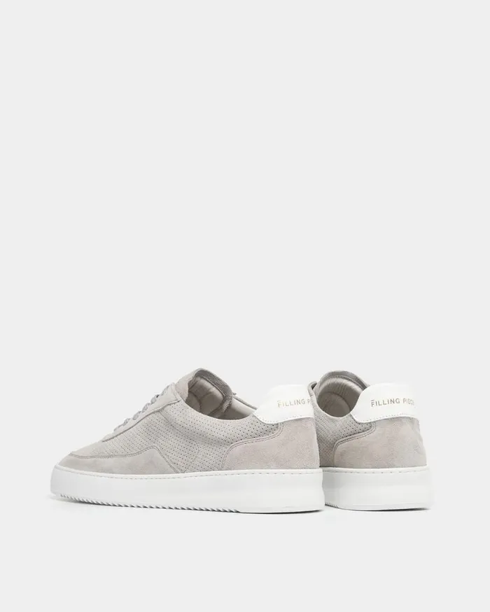 Mondo Perforated Light Grey WomenMen Filling Pieces Sneakers
