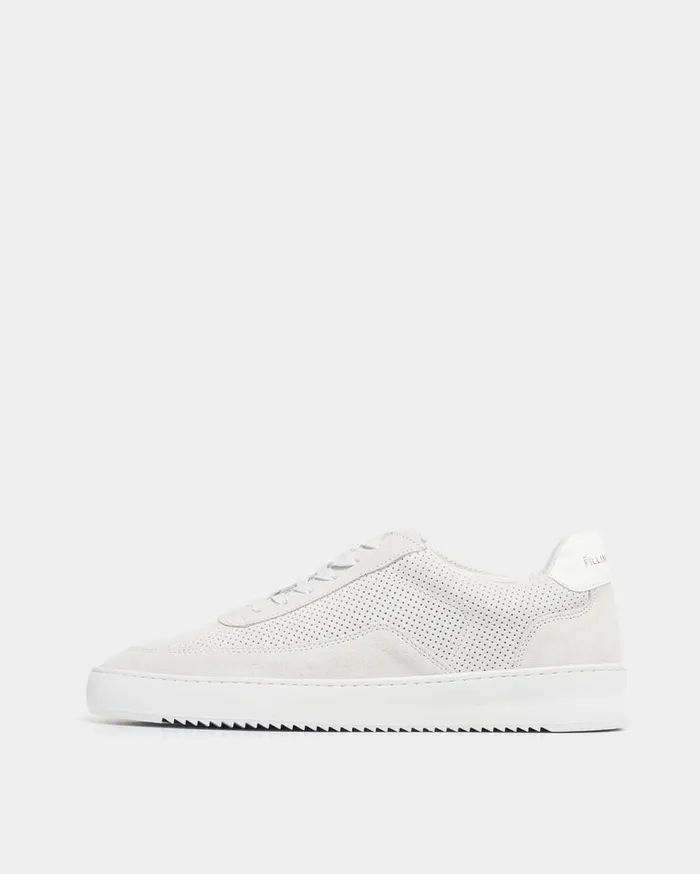Mondo Perforated White WomenMen Filling Pieces Sneakers