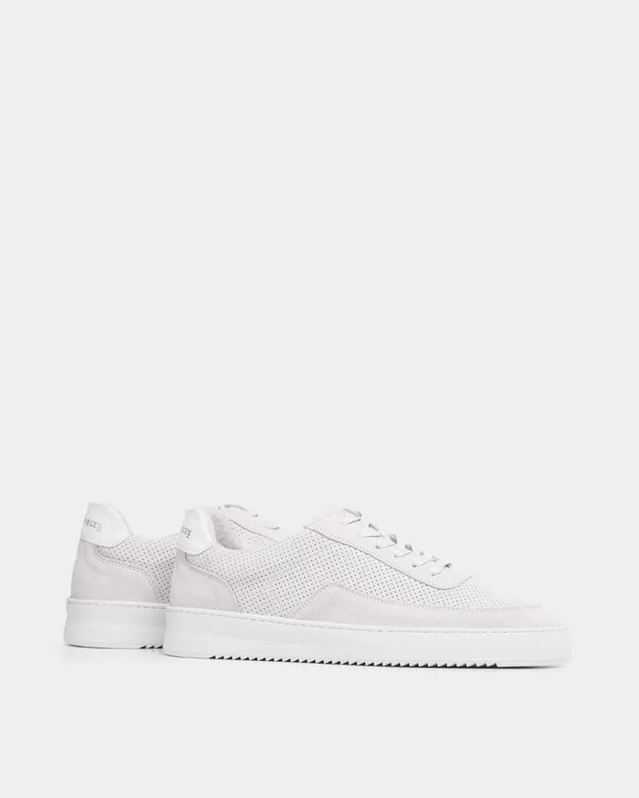 Mondo Perforated White WomenMen Filling Pieces Sneakers