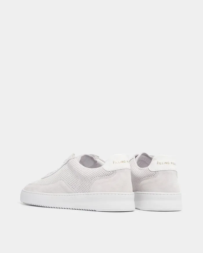 Mondo Perforated White WomenMen Filling Pieces Sneakers
