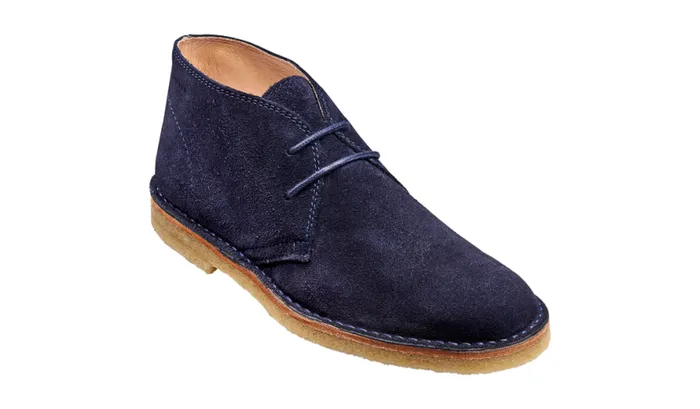 Monty 8211 Navy Suede Mens Barker Shoes Boots