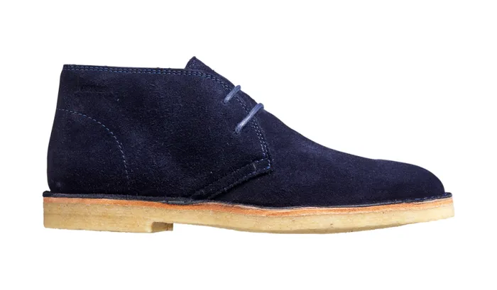 Monty 8211 Navy Suede Mens Barker Shoes Boots