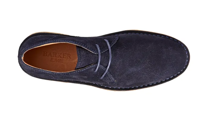 Monty 8211 Navy Suede Mens Barker Shoes Boots