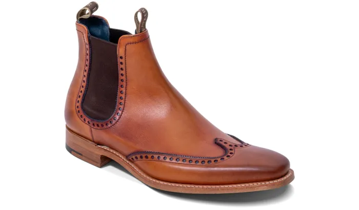 Moreton 8211 Antique Rosewood Navy Mens Barker Shoes Brogues