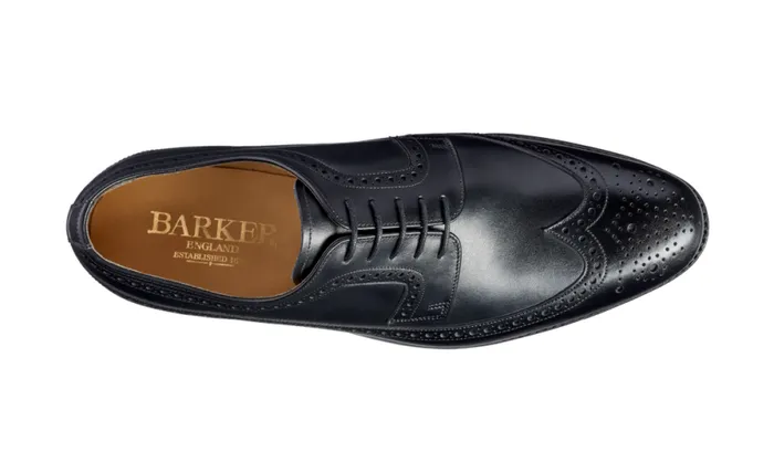 Morpeth 8211 Black Calf Mens Barker Shoes Brogues