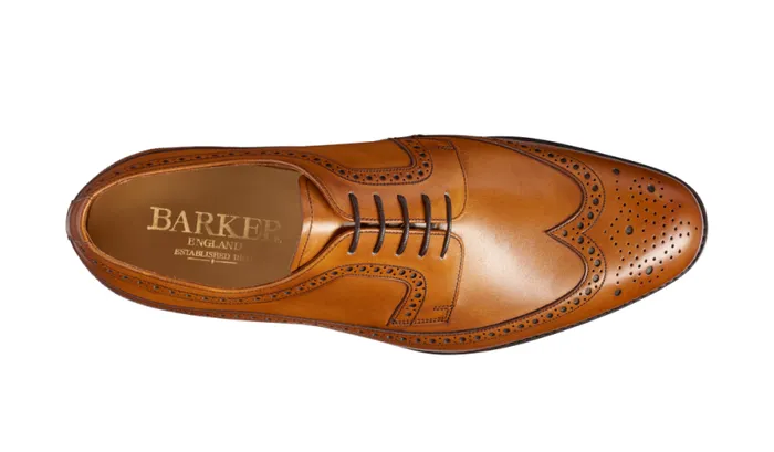 Morpeth 8211 Cedar Calf Mens Barker Shoes Brogues