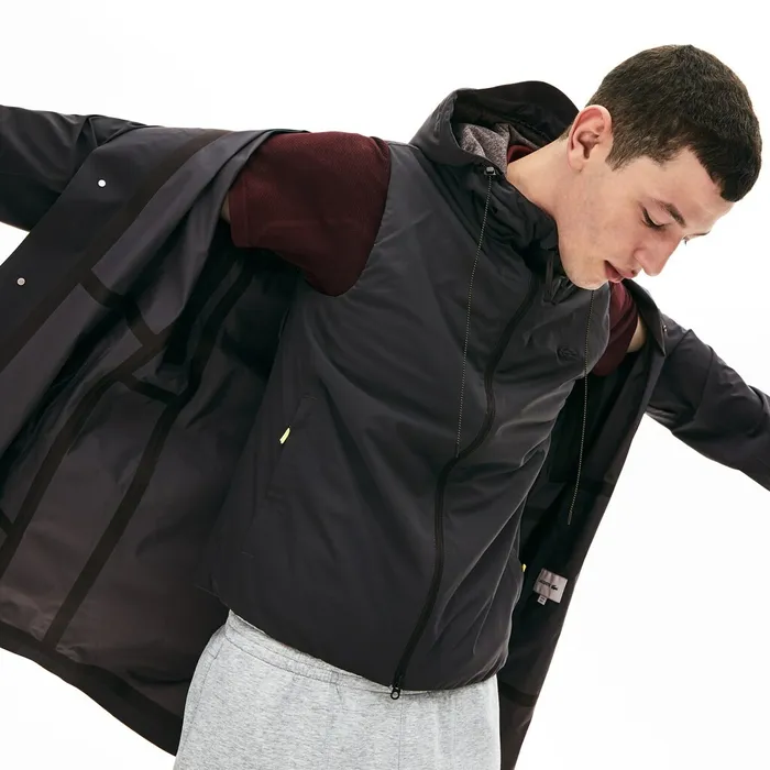Motion 3in1 Raincoat With Detachable Vest Dark Grey Mens Lacoste Jackets and Coats For Sale Online