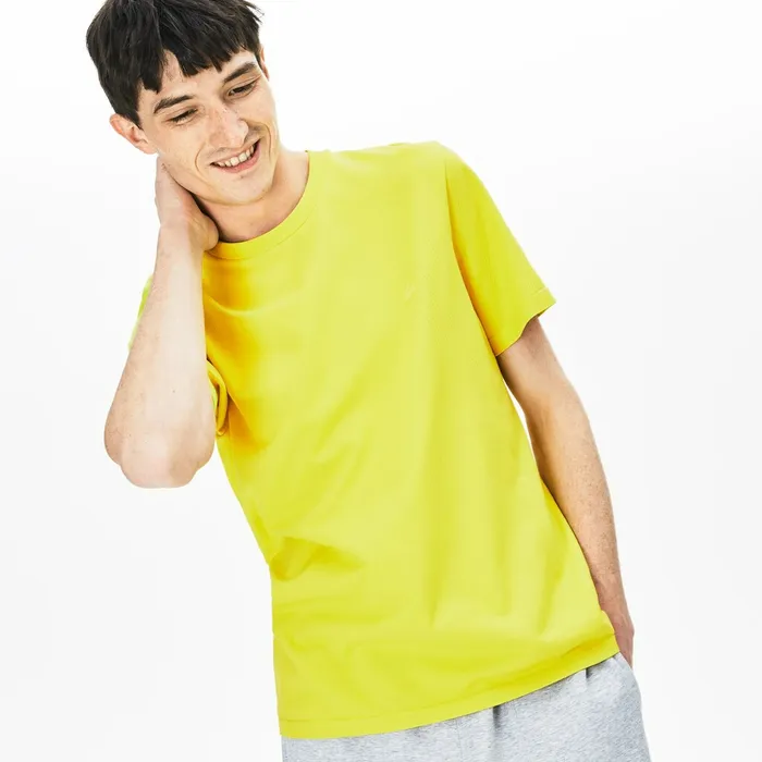 Motion Breathable Seamless Tshirt Yellow Mens Lacoste TShirts Gift 4 You