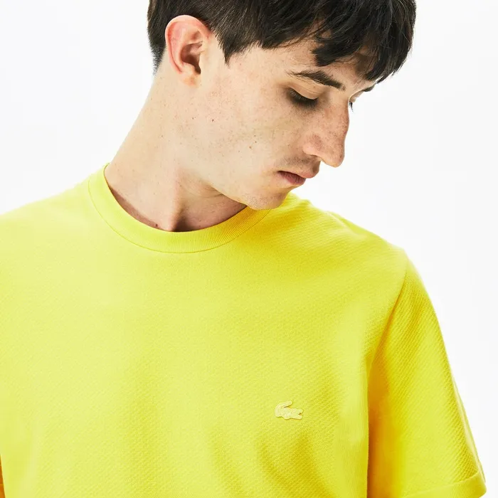 Motion Breathable Seamless Tshirt Yellow Mens Lacoste TShirts Gift 4 You