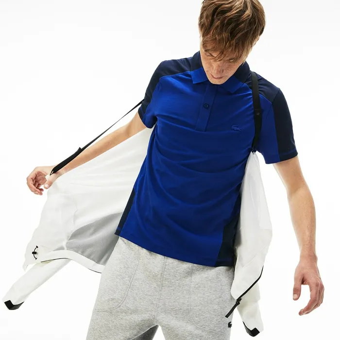 Motion Collapsible Colorblock Windbreaker WhiteBlack Mens Lacoste Jackets and Coats Cheap On Sale