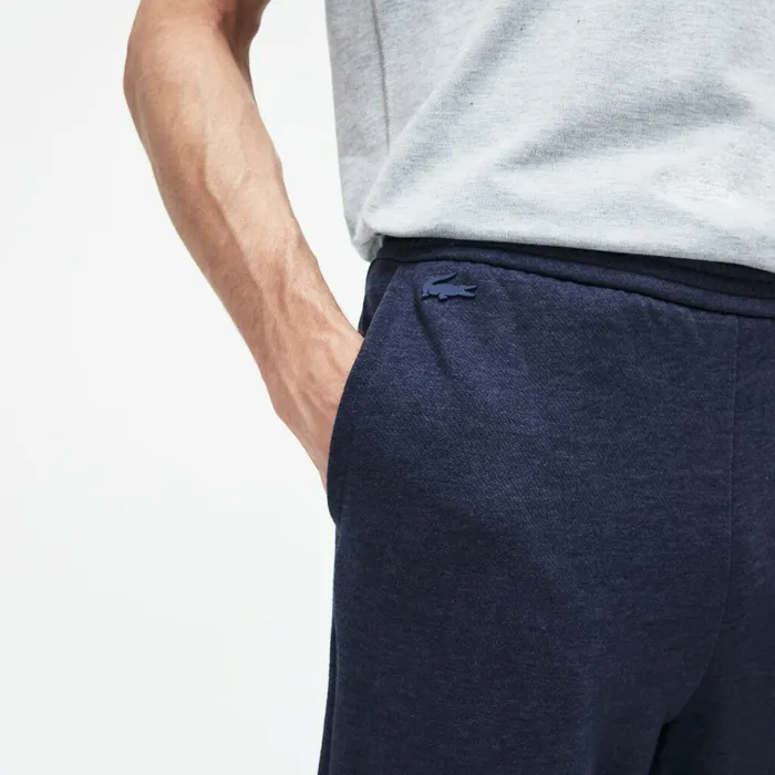 Motion Cotton And Wool Fleece Sweatpants Blue Mens Lacoste Pants and Shorts Shop