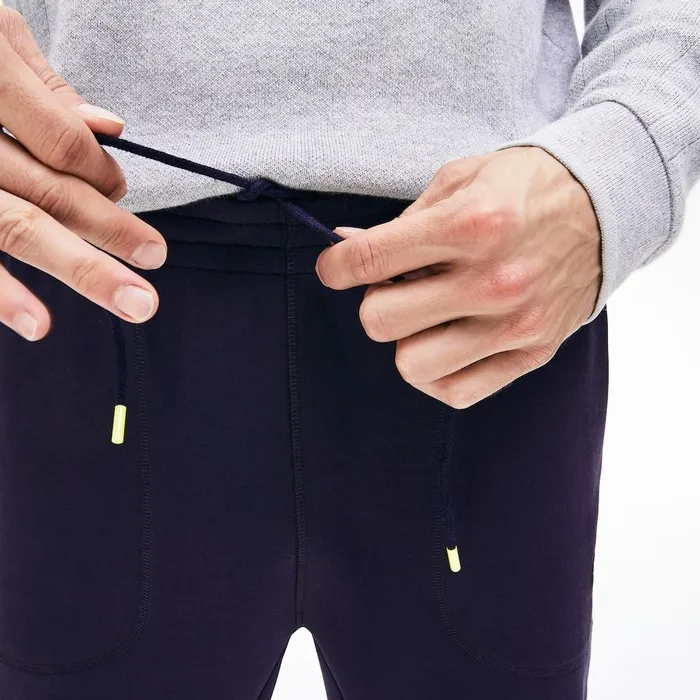 Motion CottonBlend Sweatpants Navy Blue Mens Lacoste Pants and Shorts Cheap On Sale