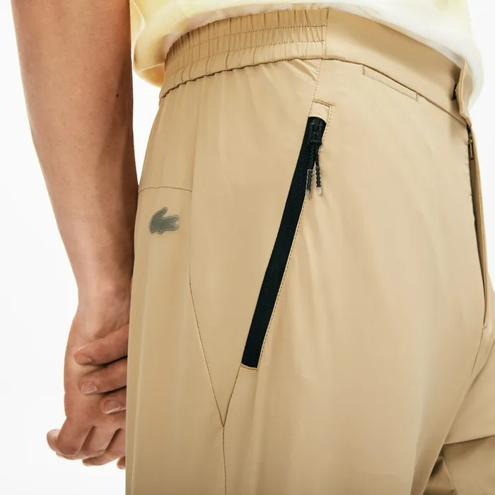 Motion Ergonomic Pants Beige Mens Lacoste Pants and Shorts Store
