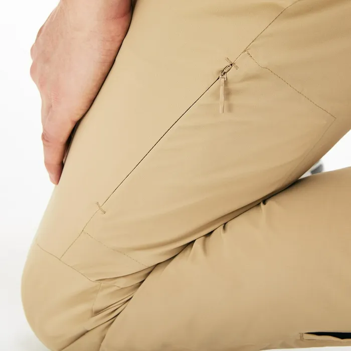 Motion Ergonomic Pants Beige Mens Lacoste Pants and Shorts Store