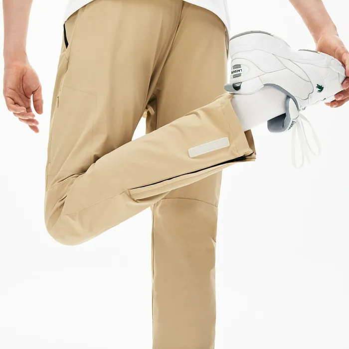 Motion Ergonomic Pants Beige Mens Lacoste Pants and Shorts Store