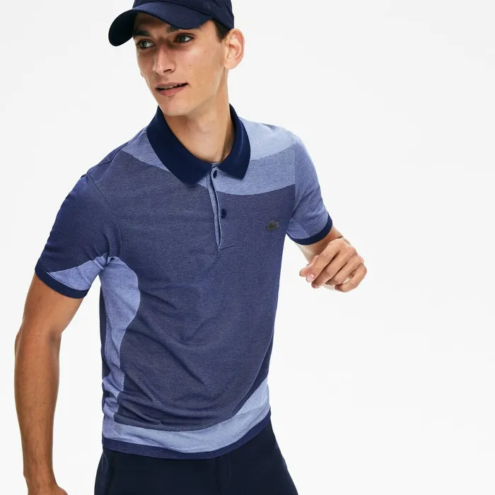 Motion Ergonomic Polo Shirt Navy BluePurple Mens Lacoste Polos Online