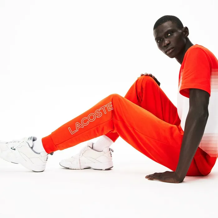 Motion French Terry Track Pants Red Mens Lacoste Tracksuits For Sale
