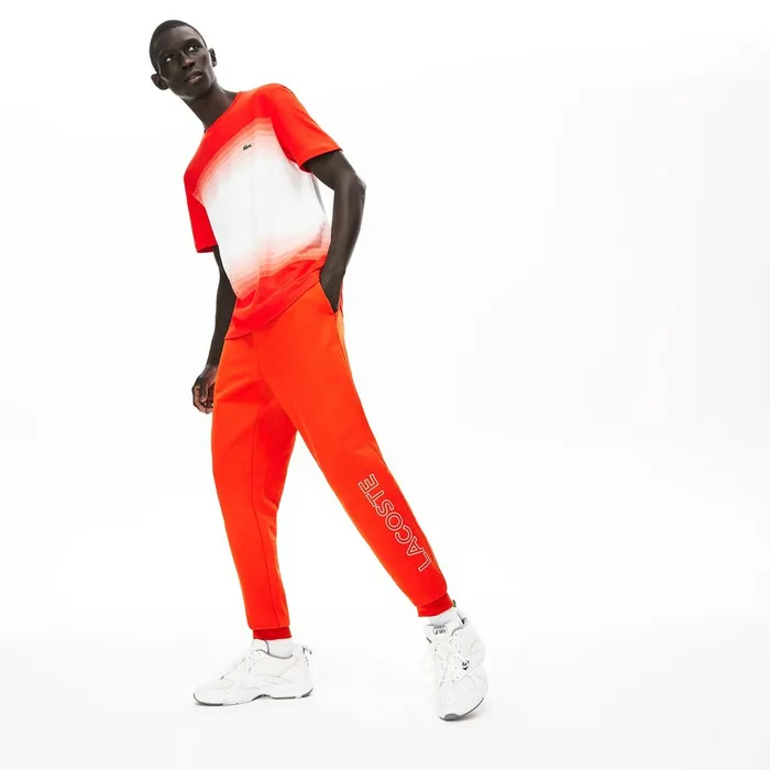 Motion French Terry Track Pants Red Mens Lacoste Tracksuits For Sale