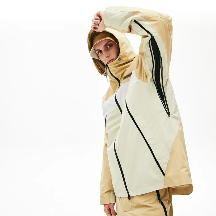 Motion Lightweight Quilted Short Parka BeigeGrey Mens Lacoste Jackets and Coats Online