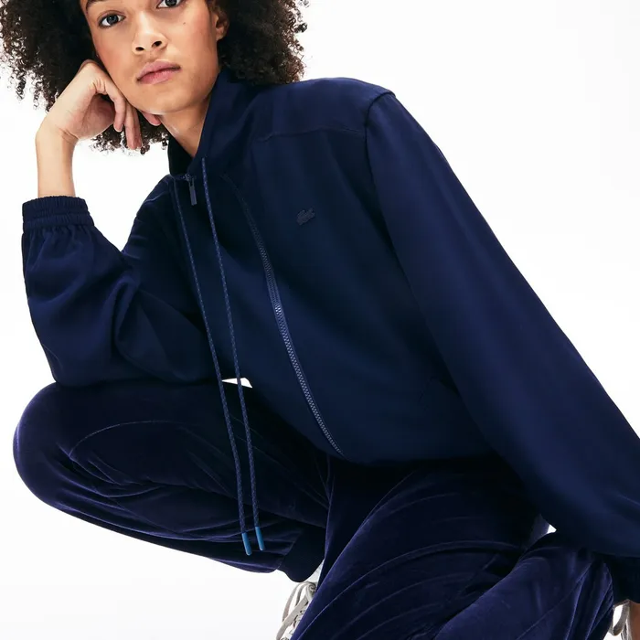 Motion Oversized Twill Zippered Jacket Navy Blue Womens Lacoste Sweaters and Sweatshirts Gift 4 You Motion Oversized Twill Zippered Jacket Navy Blue Womens Lacoste Sweaters and Sweatshirts Gift 4 You