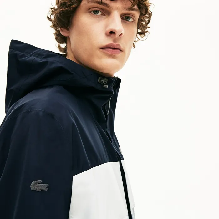 Motion Packable CreaseProof Parka Dark GreyGrey Mens Lacoste Jackets and Coats Online Outlet Store