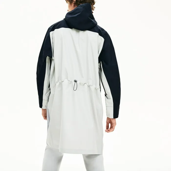Motion Packable CreaseProof Parka Dark GreyGrey Mens Lacoste Jackets and Coats Online Outlet Store