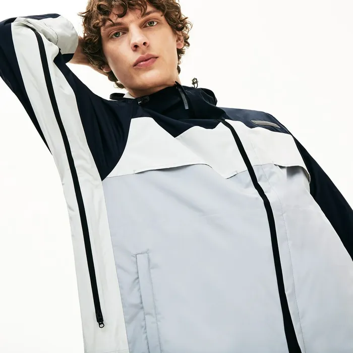 Motion Packable CreaseProof Parka Dark GreyGrey Mens Lacoste Jackets and Coats Online Outlet Store
