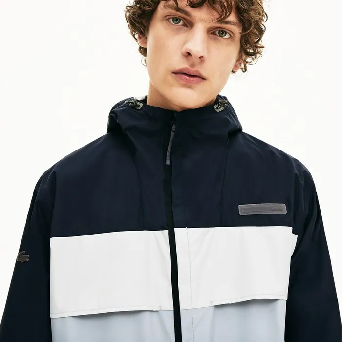 Motion Packable CreaseProof Parka Dark GreyGrey Mens Lacoste Jackets and Coats Online Outlet Store