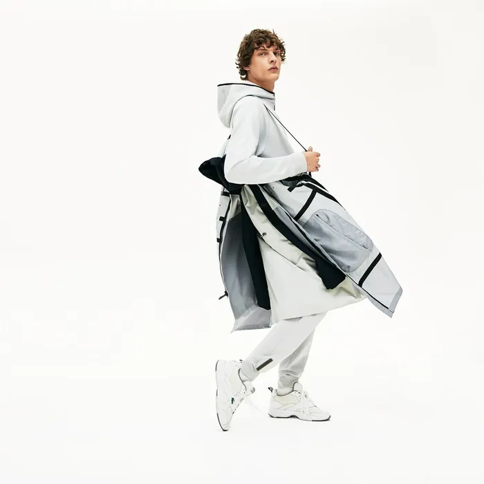 Motion Packable CreaseProof Parka Dark GreyGrey Mens Lacoste Jackets and Coats Online Outlet Store