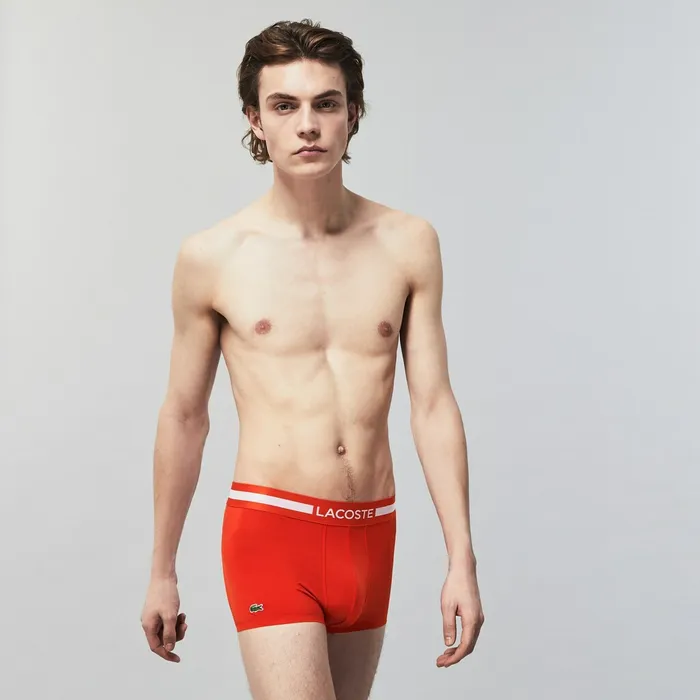 Motion Performance Boxer Briefs Red Mens Lacoste Swimwear Casaul