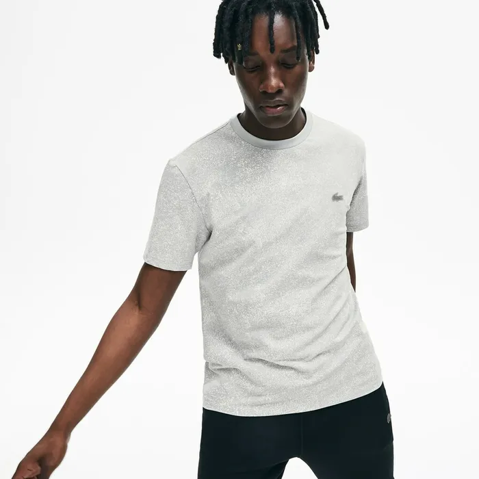 Motion Regular Fit Stretch Tshirt Grey Mens Lacoste TShirts USA