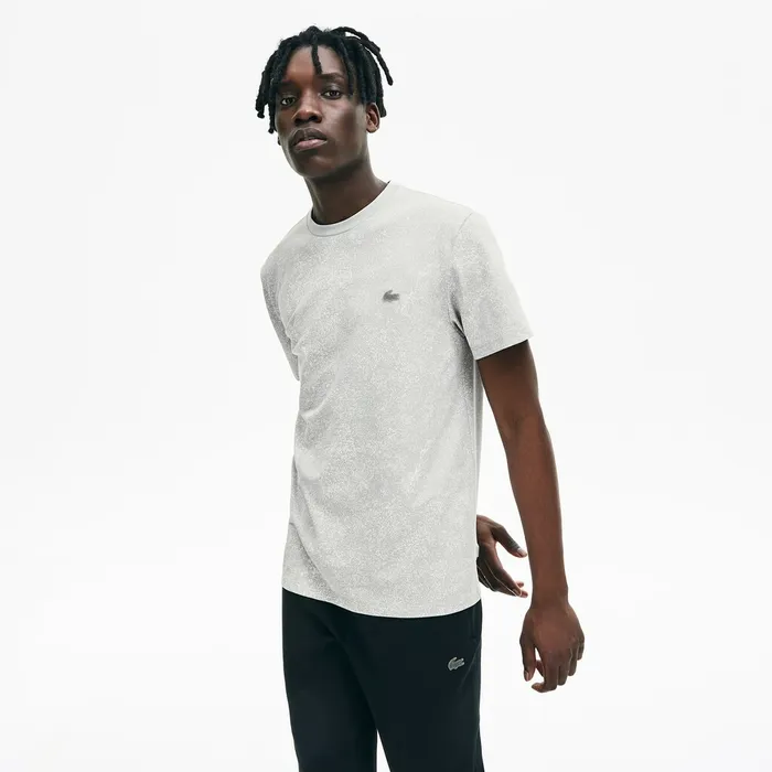 Motion Regular Fit Stretch Tshirt Grey Mens Lacoste TShirts USA