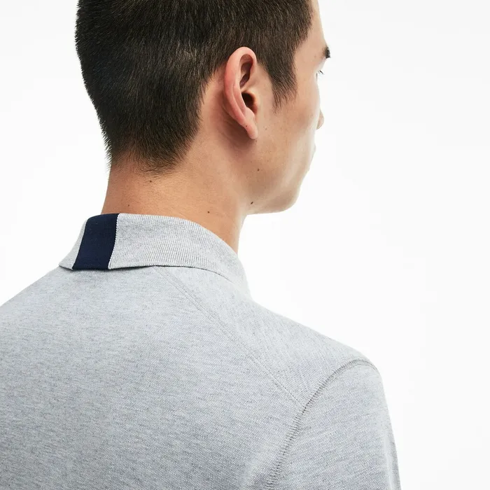 Motion Regular Fit Technical Petit Piqu Polo GreyNavy BlueRed Mens Lacoste Polos Online Store