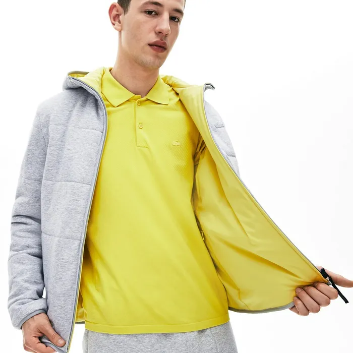 Motion Reversible Jacket Grey ChineYellow Mens Lacoste Sweatshirts Shop