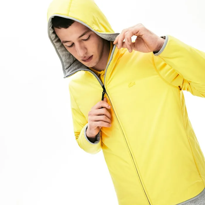 Motion Reversible Jacket Grey ChineYellow Mens Lacoste Sweatshirts Shop