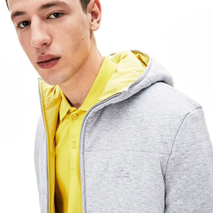 Motion Reversible Jacket Grey ChineYellow Mens Lacoste Sweatshirts Shop