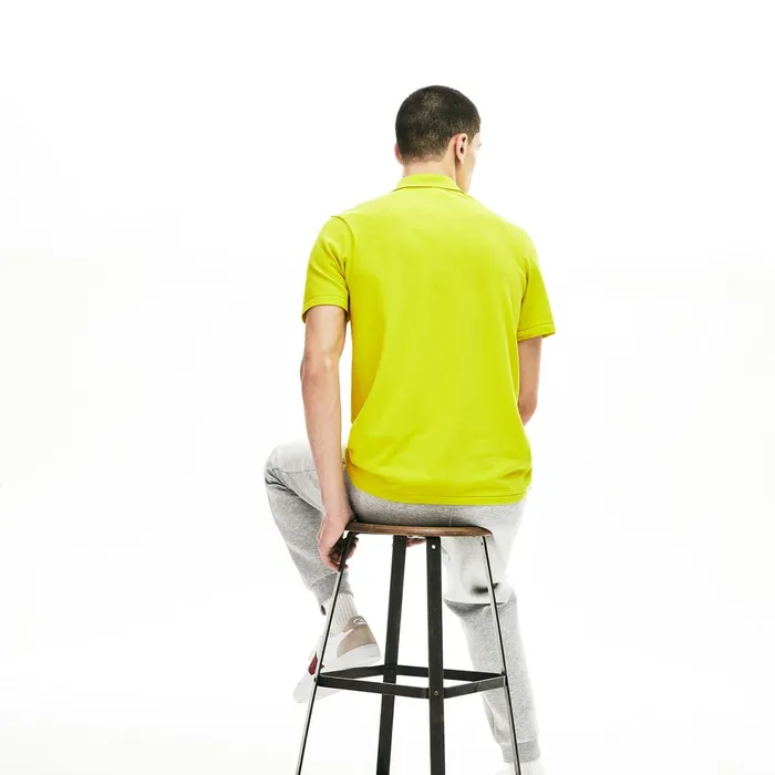 Motion Slim Fit Breathable Seamless Polo Yellow Mens Lacoste Polos Online