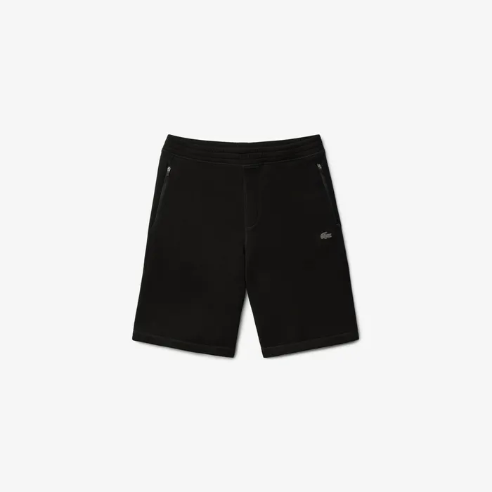 Motion Stretch Cotton Bermuda Shorts Black Mens Lacoste Pants and Shorts For Sale
