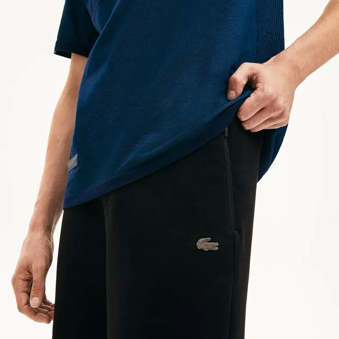 Motion Stretch Cotton Bermuda Shorts Black Mens Lacoste Pants and Shorts For Sale