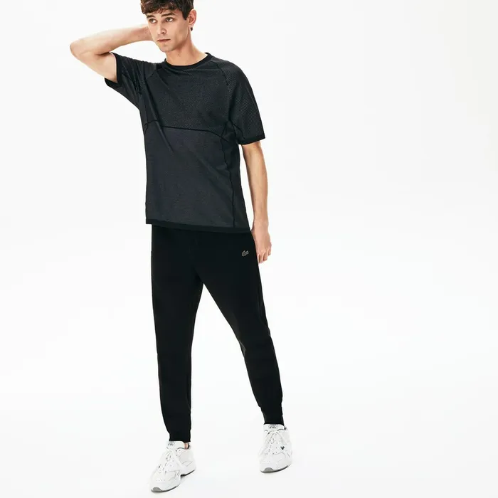 Motion Stretch Track Pants Black Mens Lacoste Pants and Shorts Online Outlet Store Motion Stretch Track Pants Black Mens Lacoste Pants and Shorts Online Outlet Store