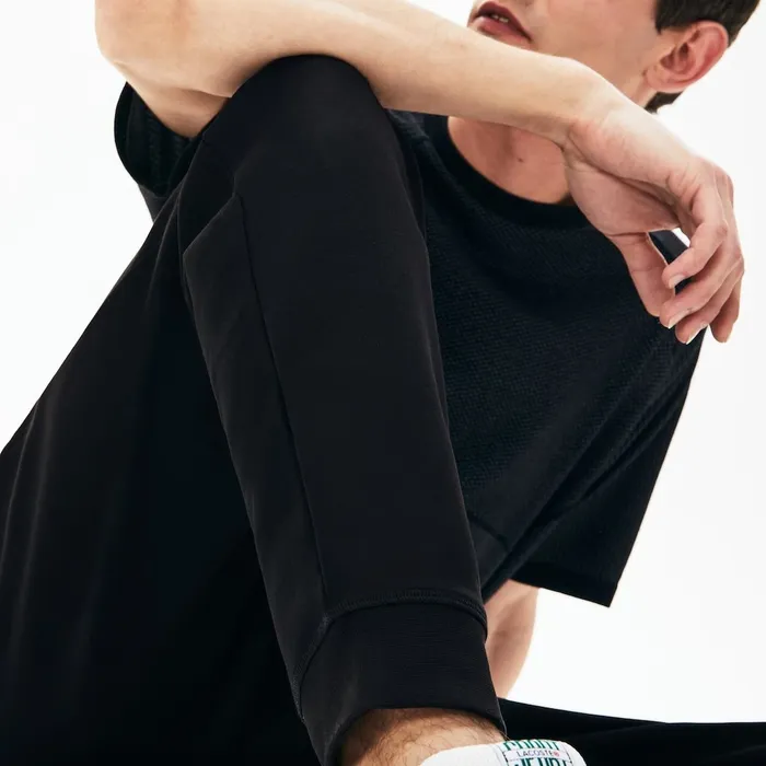 Motion Stretch Track Pants Black Mens Lacoste Tracksuits Store