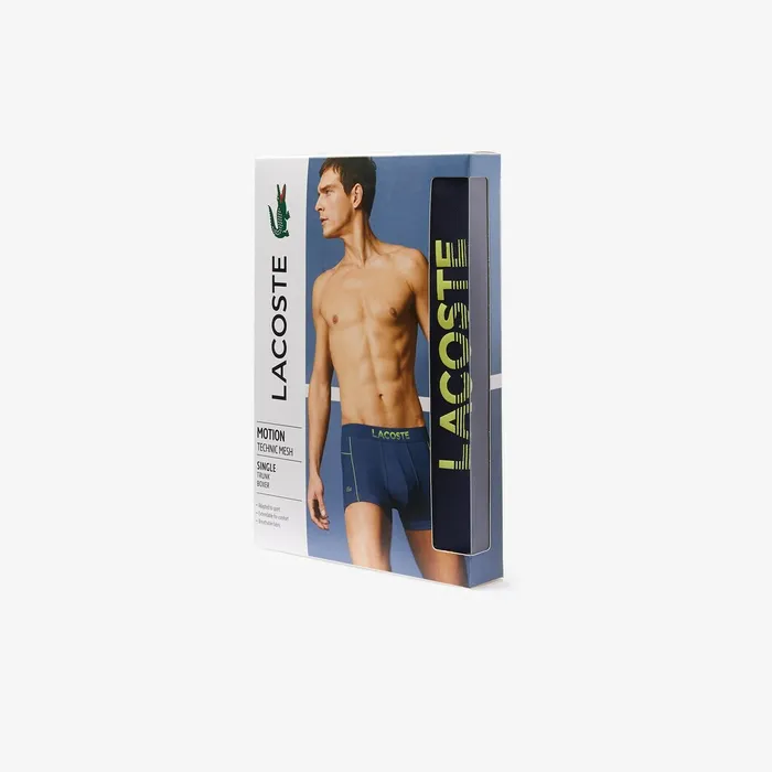 Motion Technical Piqu Boxer Briefs Navy Blue Mens Lacoste Underwear Outlet