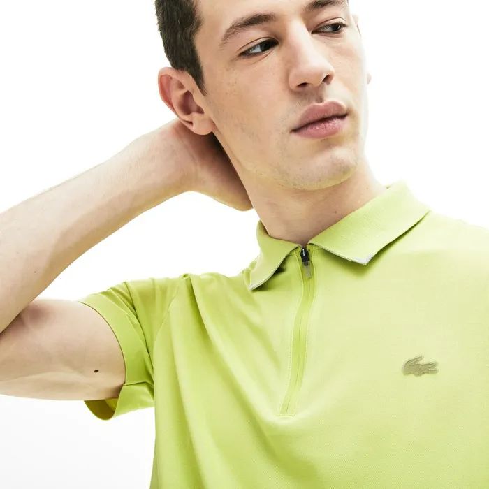 Motion UltraLightweight Cotton Polo Flashy YellowGrey Mens Lacoste Polos Online Store Motion UltraLightweight Cotton Polo Flashy YellowGrey Mens Lacoste Polos Online Store
