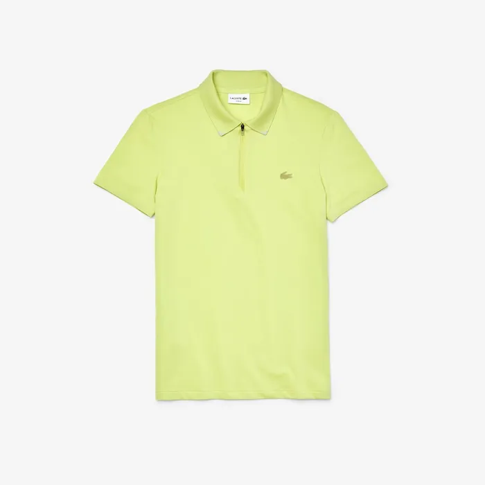 Motion UltraLightweight Cotton Polo Flashy YellowGrey Mens Lacoste Polos Online Store