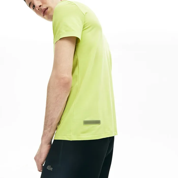 Motion UltraLightweight Cotton Polo Flashy YellowGrey Mens Lacoste Polos Online Store