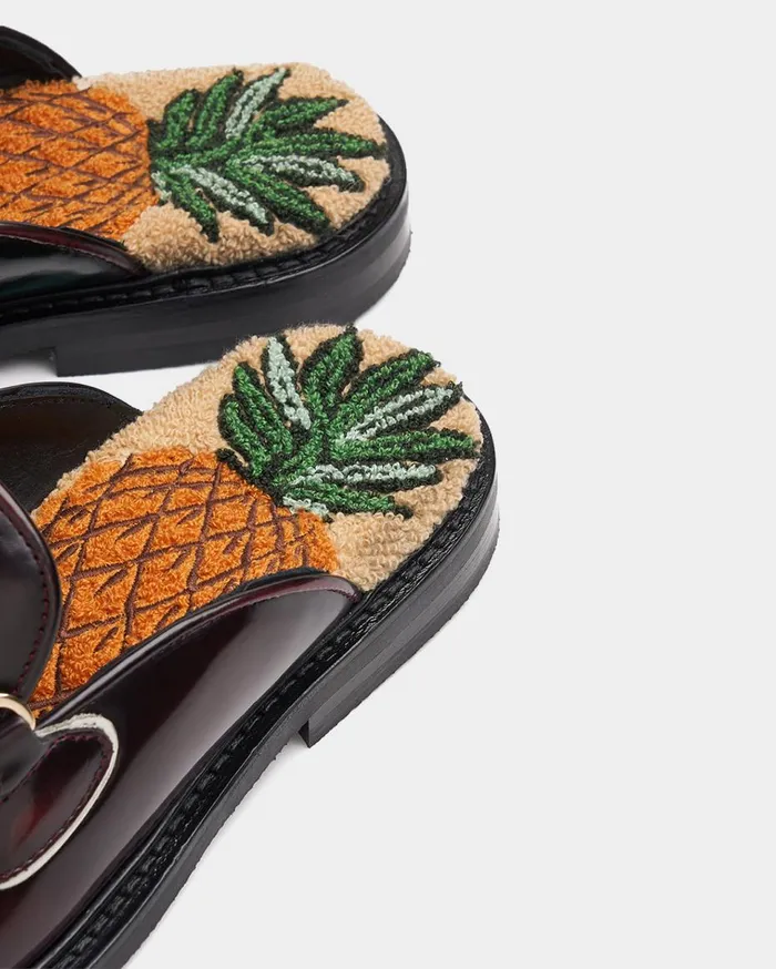 Mule Ananas Ox Blood WomenMen Filling Pieces Loafers and Dress Shoes
