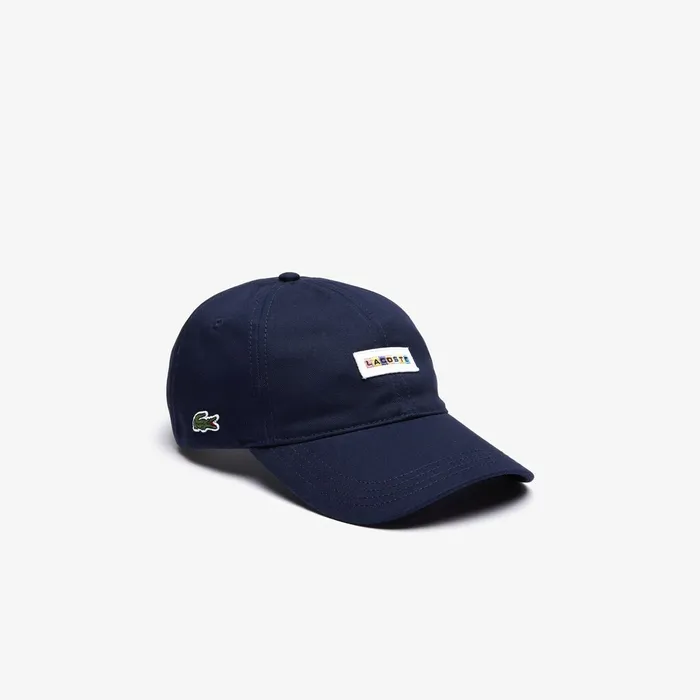 MulticolorLogo Cotton Cap Navy Blue Mens Lacoste Caps and Hats Shop Online