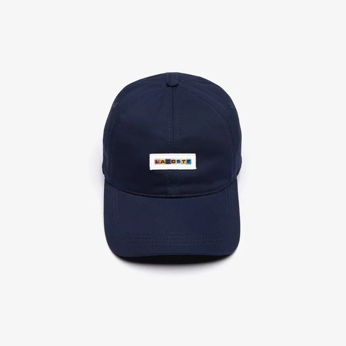 MulticolorLogo Cotton Cap Navy Blue Mens Lacoste Caps and Hats Shop Online