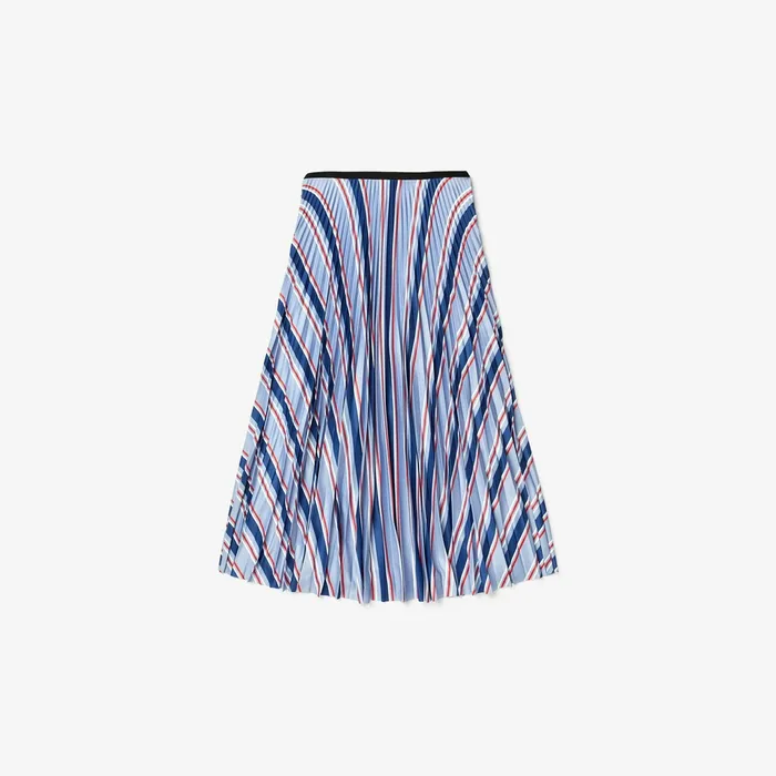 MultiColor Striped Pleated Skirt PurpleNavy BlueWhiteRed Womens Lacoste Dresses and Skirts For Sale Online