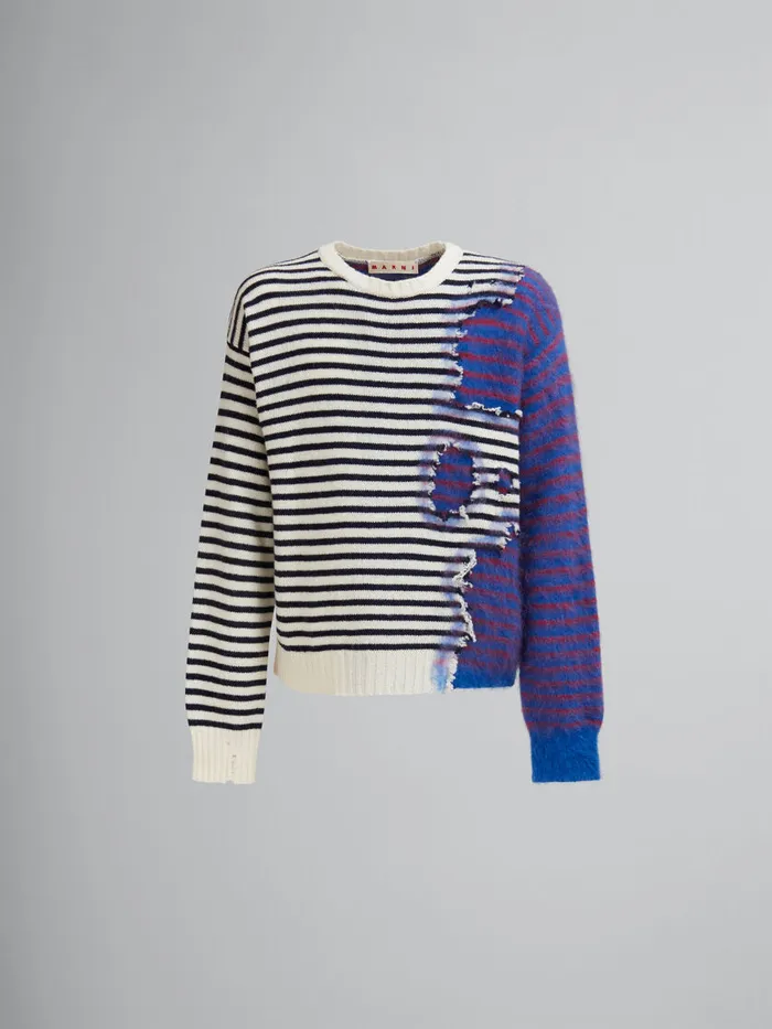 Multicolour Striped Woolmohair Twoinone Jumper Men Marni Knitwear